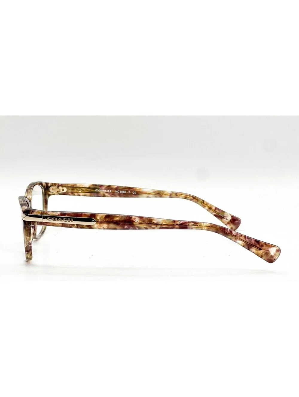 Coach HC 6065 5287 Light Brown Confetti Tortoise Eyeglass Frames 51-17-135